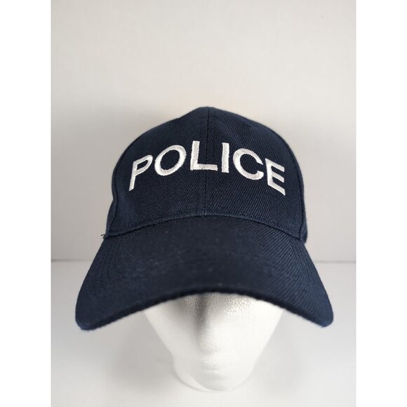 POLICE Cap Hat Blue Law Enforcement Hat Embroidered Letters Halloween - Picture 2 of 6